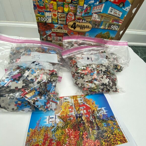 4 Scenic Puzzles Cra z art Autumn, Retro Cans, Route 66, General Store - Picture 7 of 7